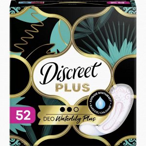 DISCREET Plus Женские гигиенические прокладки на каждый день Deo Water Lily Plus Trio 52шт