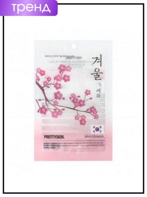PrettySkin Маска для лица зимний цвет сливы Mask Pack Hankook Winter Plum Blossom, 25 мл
