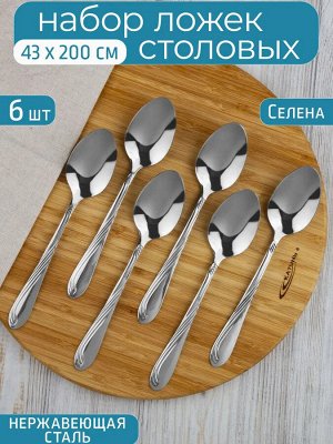 Ложка столовая 6шт 1,8мм в коробке 20,4см