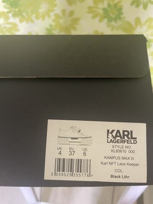 Кожаные кеды KARL LAGERFELD женские