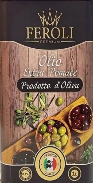 Масло оливковое Feroli Premium Extra Pomace, рафинированное, Италия, 1л