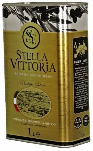 Масло Оливковое нерафинированное Stella Vittoria Oliva oil. Olio Extra Vergine D'Oliva Prodotto Solare 1л, Италия
