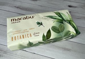 Салфетки бумажные MARABU Botanica с крем эффектом в мягкой упаковке,3 слоя, 120шт
