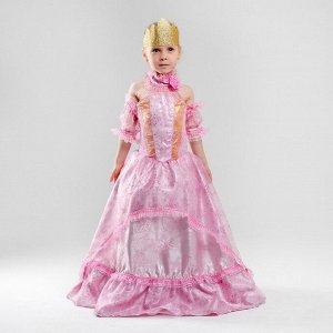 Карнавальный костюм «Золушка-Принцесса» розовая, текстиль, размер 30, рост 116 см