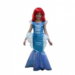 Карнавальный костюм "Русалочка", платье, парик, рост 110 см