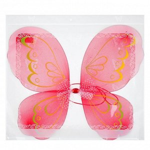 Карнавальные крылья «Бабочка» с узорами, для детей, цвет бордовый