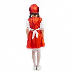 Карнавальный костюм «Красная шапочка», платье, шапочка, р. 30, рост 122 см