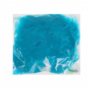Карнавальный шарф-перо 2 м, 18 г, цвет голубой