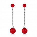 Серьги-гвоздики c посеребрением, Swarovski Crystal Shik