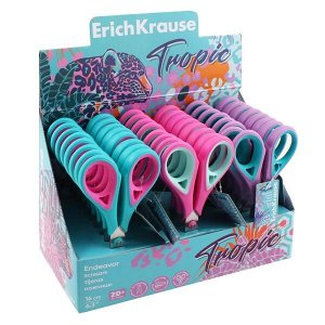 Ножницы "ErichKrause Endeavor Tropical" 16см. ассорти