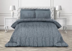 Комплект постельного белья 1,5-спальный, бязь  ГОСТ (Сияние, серый)