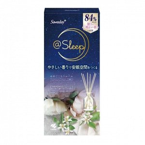 Ароматический диффузор для дома с палочками "Kobayashi DREAMY FLEUR SLEEP" «Белые цветы» (стеклянный флакон + наполнитель + палочки) 70 мл / 21