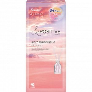 Ароматический диффузор для дома с палочками "Kobayashi POSITIVE EMOTION" «Цветы и ваниль» (стеклянный флакон + наполнитель + палочки) 70 мл / 21