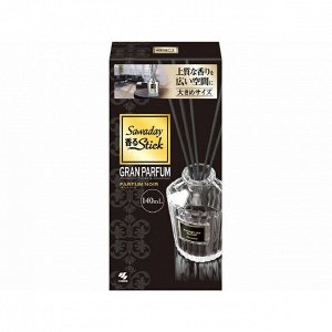 Ароматический диффузор для дома с палочками "Kobayashi GRAN PARFUM NOIR" «Parfum Noir» (БОЛЬШОЙ рифлёный флакон + 2 наполнителя + палочки) 140 мл / 15