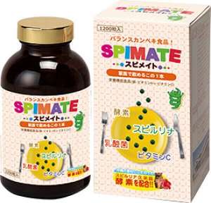 Спирулина для детей и взрослых с витамином С и ферментами Algae SPIMATE на 60 дней
