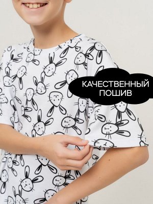 Детская футболка ДПФ/зайцы