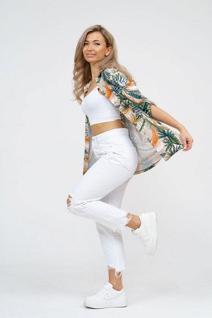 Рубашка Варианты расцветки: оранжевый
Ткань: кулирка, Состав: 100% хлопок
Женская стильная туника - рубашка выполнена из 100% хлопчатобумажного полотна. Новый дизайн и отличное качество делает изделие
