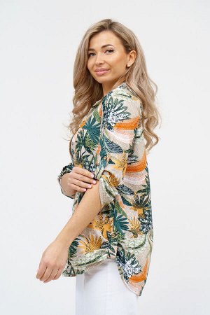 Рубашка Варианты расцветки: оранжевый
Ткань: кулирка, Состав: 100% хлопок
Женская стильная туника - рубашка выполнена из 100% хлопчатобумажного полотна. Новый дизайн и отличное качество делает изделие