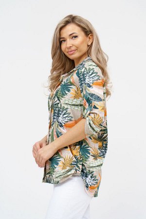 Рубашка Варианты расцветки: оранжевый
Ткань: кулирка, Состав: 100% хлопок
Женская стильная туника - рубашка выполнена из 100% хлопчатобумажного полотна. Новый дизайн и отличное качество делает изделие