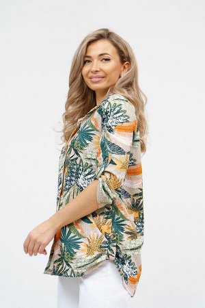 Рубашка Варианты расцветки: оранжевый
Ткань: кулирка, Состав: 100% хлопок
Женская стильная туника - рубашка выполнена из 100% хлопчатобумажного полотна. Новый дизайн и отличное качество делает изделие