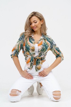 Рубашка Варианты расцветки: оранжевый
Ткань: кулирка, Состав: 100% хлопок
Женская стильная туника - рубашка выполнена из 100% хлопчатобумажного полотна. Новый дизайн и отличное качество делает изделие