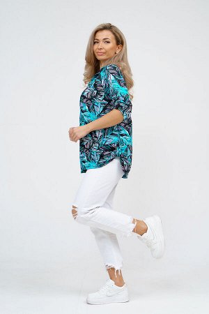 Рубашка Варианты расцветки: бирюза
Ткань: кулирка, Состав: 100% хлопок
Женская стильная туника - рубашка выполнена из 100% хлопчатобумажного полотна. Новый дизайн и отличное качество делает изделие мо