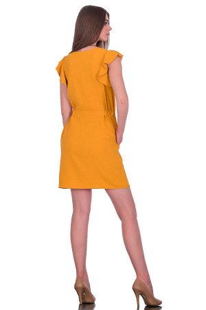 Платье Цвет: оранжевый. Фактура: однотонная. Комплектация: платье. Состав: полиэстер - 70%, вискоза - 30%.