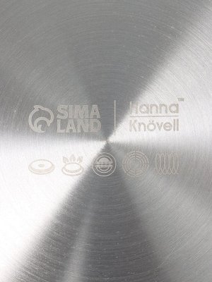 Сковорода 3Ply Hanna Knövell, d=22 см, h=5 см, толщина 2.2 мм, индукция, антипригарное покрытие, нержавеющая сталь