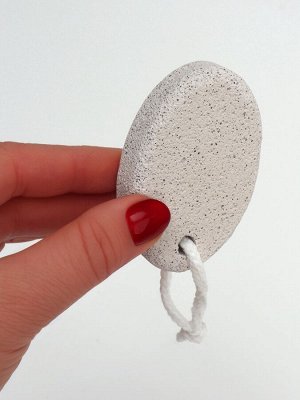 Пемза для педикюра, с подвесом, 7.2x5 см, в коробке, белая