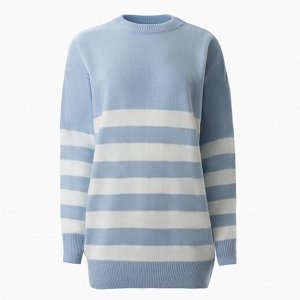 Джемпер женский MINAKU: Casual Collection цвет экрю/голубой