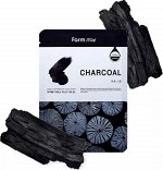 Farm Stay Маска тканевая для лица с Углем VISIBLE DIFFERENCE MASK SHEET CHAR-COAL, Южная Корея