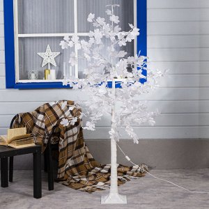 Дерево светодиодное "Клен белый", 1,6 м, 160 LED, 220 В, БЕЛЫЙ