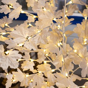 Светодиодное дерево «Клён белый» 1.6 м, 160 LED, постоянное свечение, 220 В, свечение тёплое белое