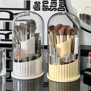 Органайзер для косметики прозрачный, вращающийся, с крышкой