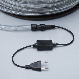 LED шнур 13 мм, круг, 100 м, кажд.6 мерц, 2W-LED/м-36-220V. + н-р д/подкл, ЖЕЛТЫЙ