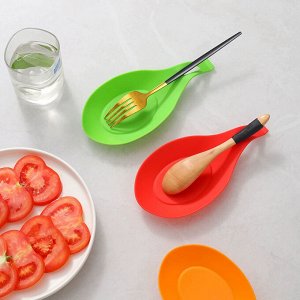 Силиконовая подставка кухонная под ложку, цвет в ассортименте