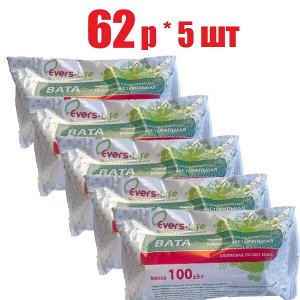 Вата медиц. хирург. гигроскоп. хлопк. стер. Evers Med 100г (отпуск 5шт)	Фабрика мед.изд.Ника