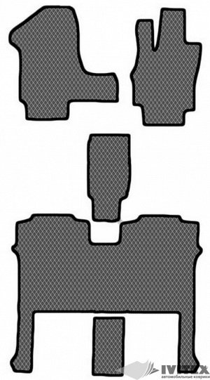 Ковры салонные 1 и 2 ряд (без функции полозьев) 2 ряд 2 кресла Nissan Serena (05.2005 - 10.2010)