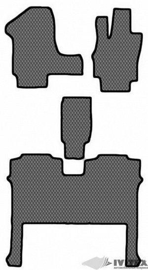 Ковры салонные 1 и 2 ряд (без функции полозьев) 2 ряд диванчик Nissan Serena (05.2005 - 10.2010)