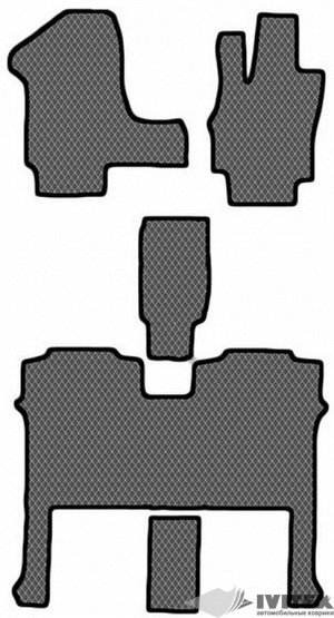 Ковры салонные 1 и 2 ряд (без функции полозьев) 2 ряд 2 кресла Nissan Serena (2010 - 2016)