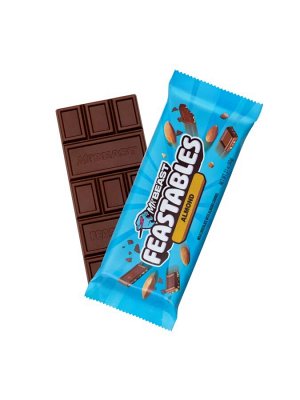 Молочный шоколад с миндалем Мистера Биста Mr Beast  Almond/ feastables 60 гр