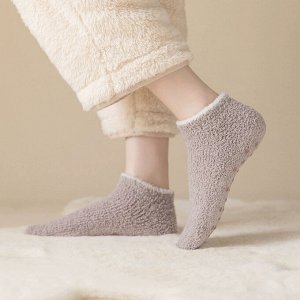 Носки женские, короткие, теплые, махровые, 3 пары