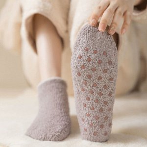 Носки женские, короткие, теплые, махровые, 3 пары