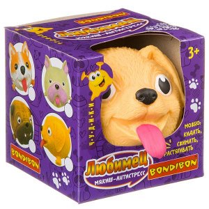 Чудики Bondibon мякиш-антистресс «ЛЮБИМЕЦ», бигль, BOX 9x9x9см