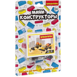 Мини-конструктор, стройка, BONDIBON, CRD 13,5х20 см, в ассорт. 8 видов, арт. М7614-1.