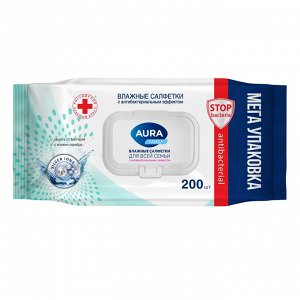 Салфетки влажные для всей семьи AURA Family 200шт