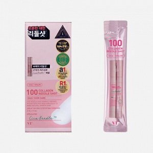 Бустер-сыворотка с микроиглами и коллагеном VT Cosmetics Collagen Reedle Shot 100 stick pouch