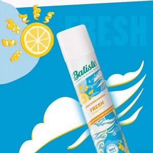 Сухой шампунь для волос Batiste FRESH Breezy Citrus 200 мл Цитрусовый аромат