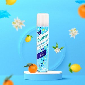 Сухой шампунь для волос Batiste FRESH Breezy Citrus 200 мл Цитрусовый аромат