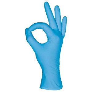 Перчатки нитрил GLOVES 3, 5 г Голубые  неопудр. L 50пар/уп